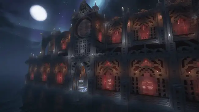 A moonlit cathedral built by players