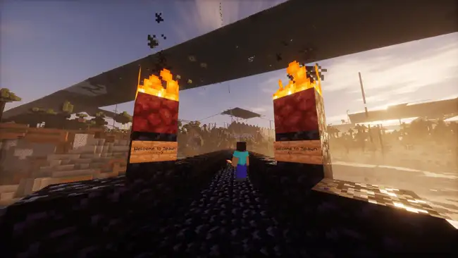 The entrance to spawn